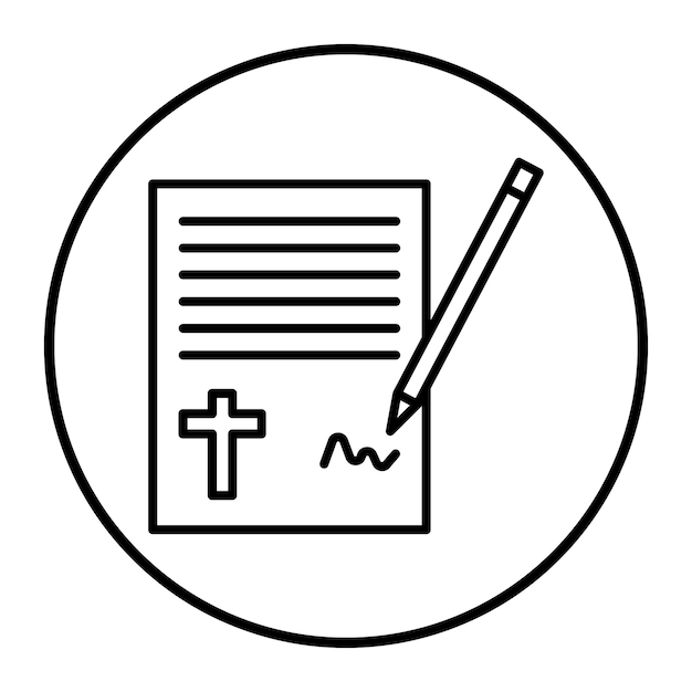 Ilustración vectorial del testamento