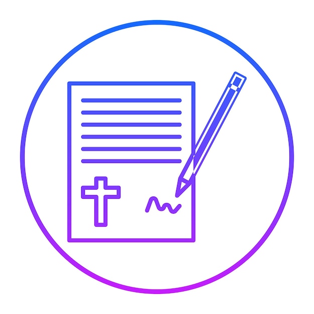 Ilustración vectorial del testamento