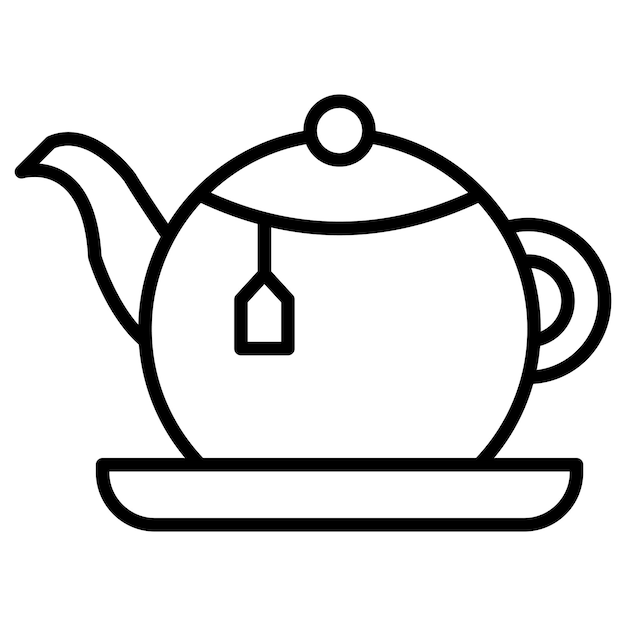 Ilustración vectorial de la tetera