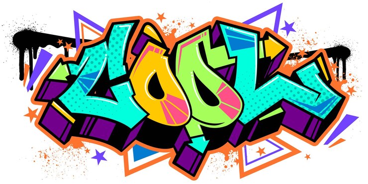 Vector ilustración vectorial de texto de arte de graffiti