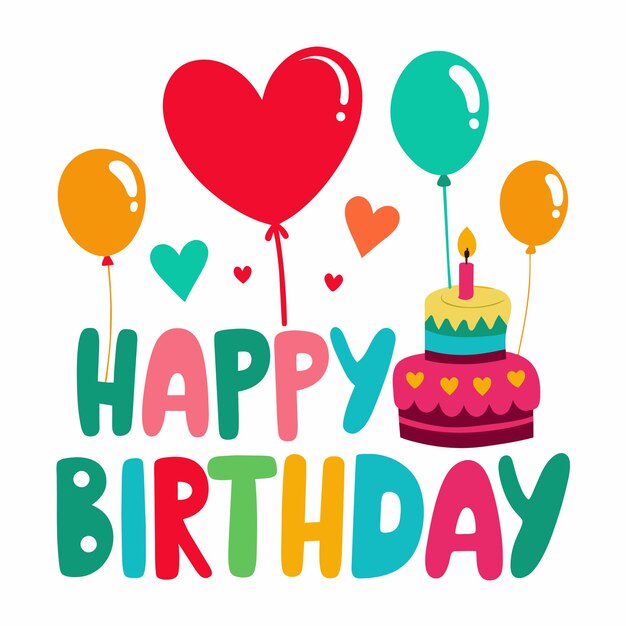Ilustración vectorial de texto de cumpleaños feliz 50