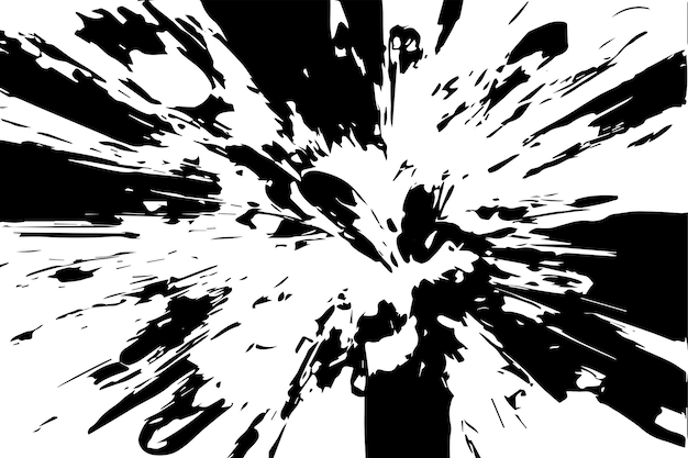 Ilustración vectorial de textura abstracta negra sobre fondo blanco textura negra y blanca