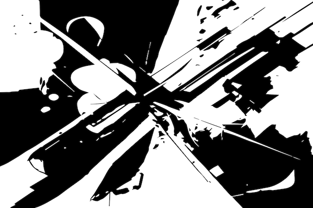 Ilustración vectorial de textura abstracta negra sobre fondo blanco textura negra y blanca