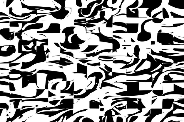 Ilustración vectorial de textura abstracta negra sobre fondo blanco textura negra y blanca