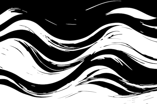 Ilustración vectorial de textura abstracta negra sobre fondo blanco textura negra y blanca
