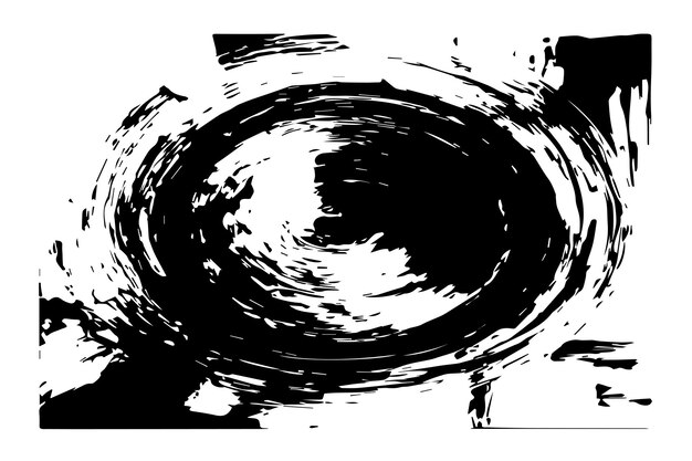 Ilustración vectorial de una textura abstracta negra sobre un fondo blanco