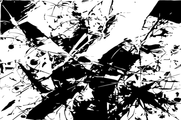 Ilustración vectorial de una textura abstracta negra sobre un fondo blanco