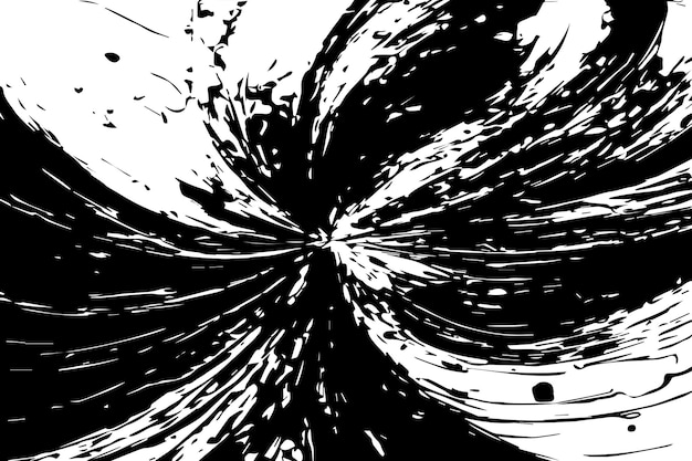 Ilustración vectorial de una textura abstracta negra sobre un fondo blanco
