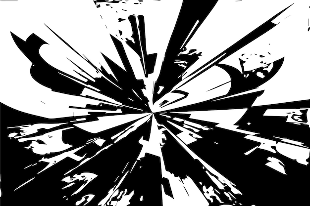 Ilustración vectorial de una textura abstracta negra sobre un fondo blanco