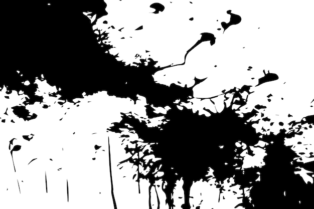 Ilustración vectorial de una textura abstracta negra sobre un fondo blanco