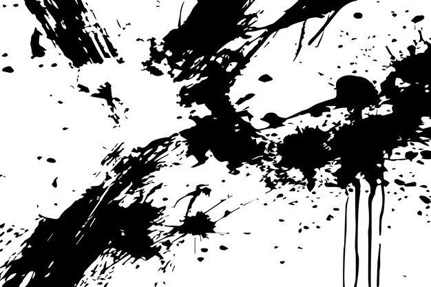 Ilustración vectorial de una textura abstracta negra sobre un fondo blanco