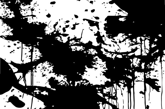 Ilustración vectorial de una textura abstracta negra sobre un fondo blanco