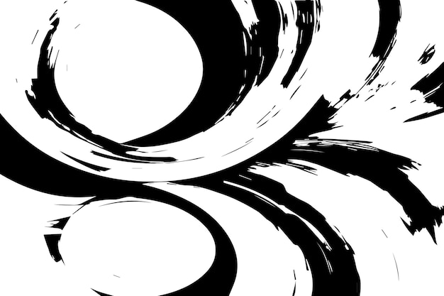 Ilustración vectorial de una textura abstracta negra sobre un fondo blanco