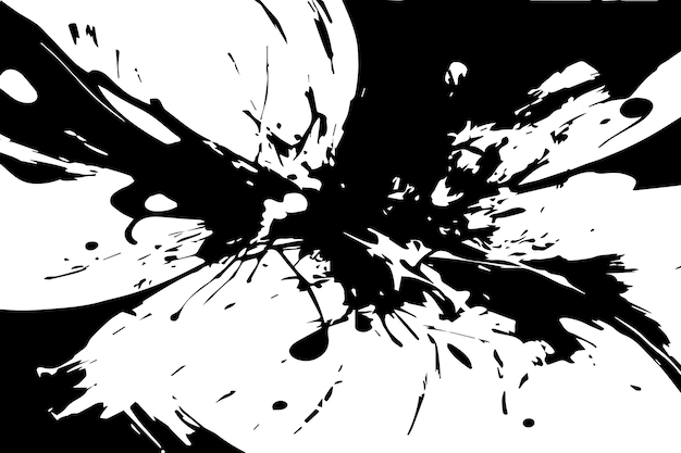 Ilustración vectorial de una textura abstracta negra sobre un fondo blanco