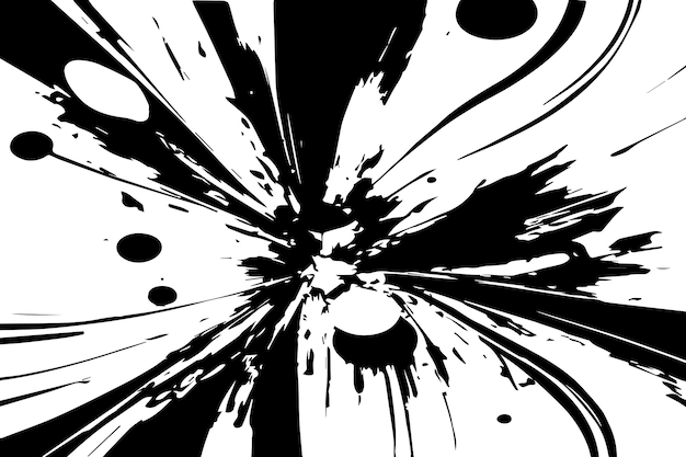 Ilustración vectorial de una textura abstracta negra sobre un fondo blanco
