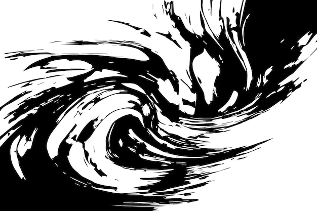 Ilustración vectorial de una textura abstracta negra sobre un fondo blanco