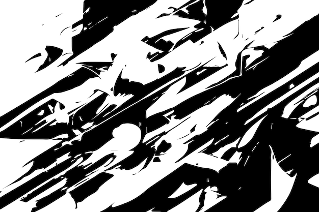 Ilustración vectorial de una textura abstracta negra sobre un fondo blanco