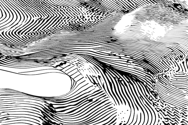 Ilustración vectorial de la textura digital negra sobre un fondo blanco