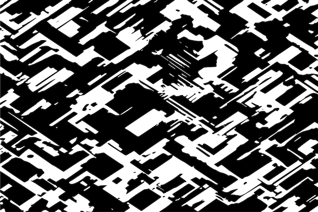 Ilustración vectorial de la textura digital negra sobre un fondo blanco