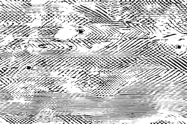 Ilustración vectorial de la textura digital negra sobre un fondo blanco