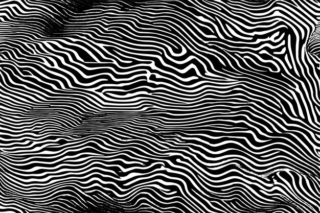 Ilustración vectorial de una textura grunge delineada en negro sobre fondo blanco