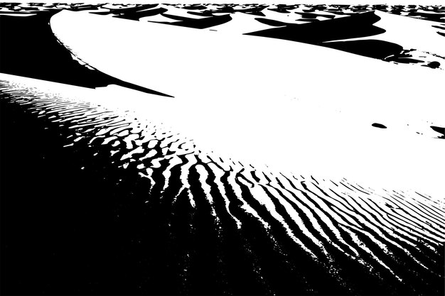 Ilustración vectorial de textura negra de las dunas de arena del desierto