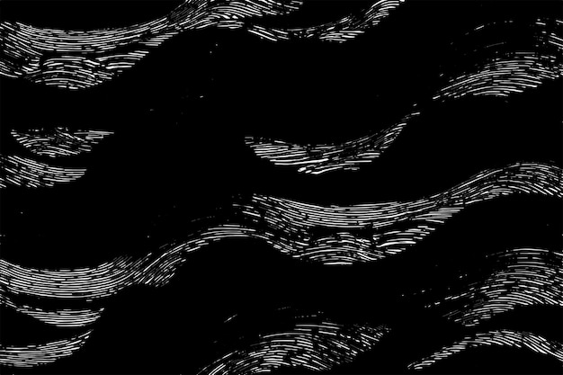 Ilustración vectorial de textura negra de onda de agua textura de onda en blanco y negro