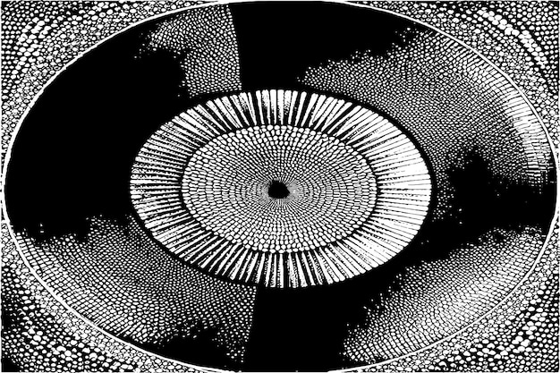 Ilustración vectorial de textura negra sobre un fondo blanco monocromático grunge destresado