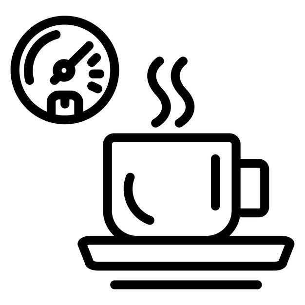 Ilustración vectorial del tiempo del café