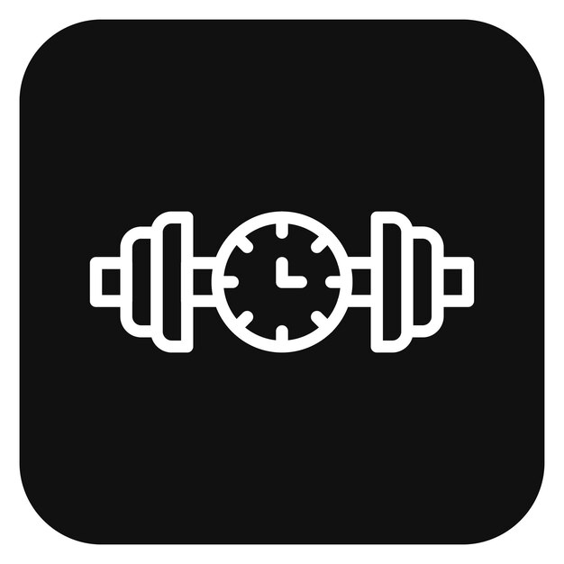 Ilustración vectorial del tiempo en el gimnasio