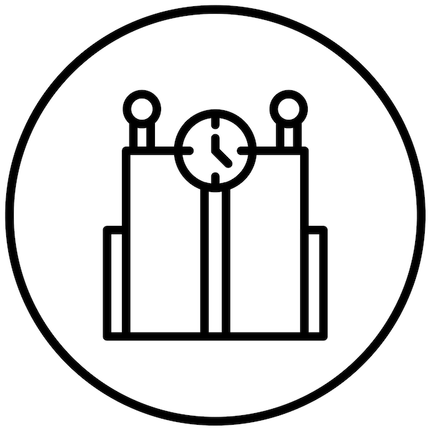 Ilustración vectorial del tiempo de la máquina