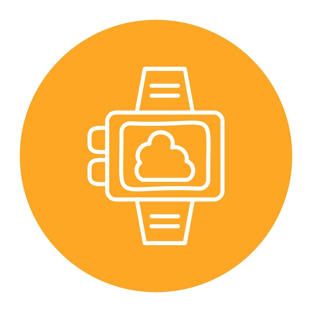 Ilustración vectorial del tiempo para relojes inteligentes