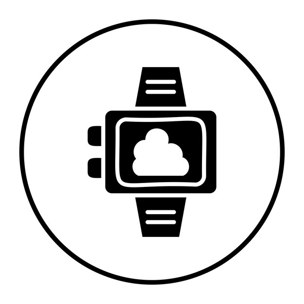 Ilustración vectorial del tiempo para relojes inteligentes