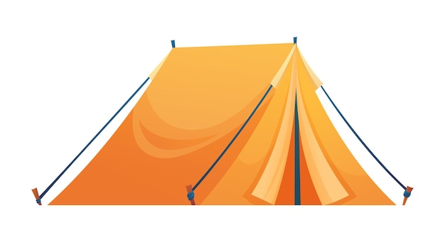 Ilustración vectorial de una tienda de campamento aislada sobre un fondo blanco