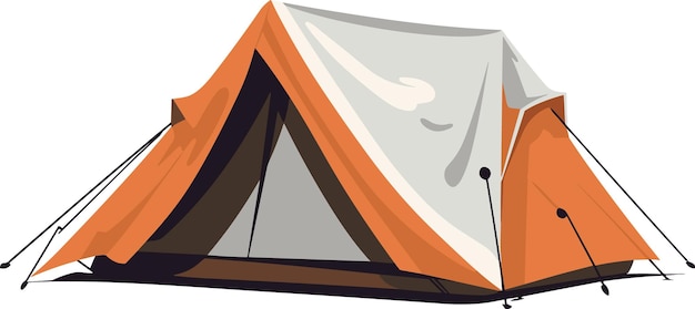 Ilustración vectorial de una tienda de campamento dibujada a mano