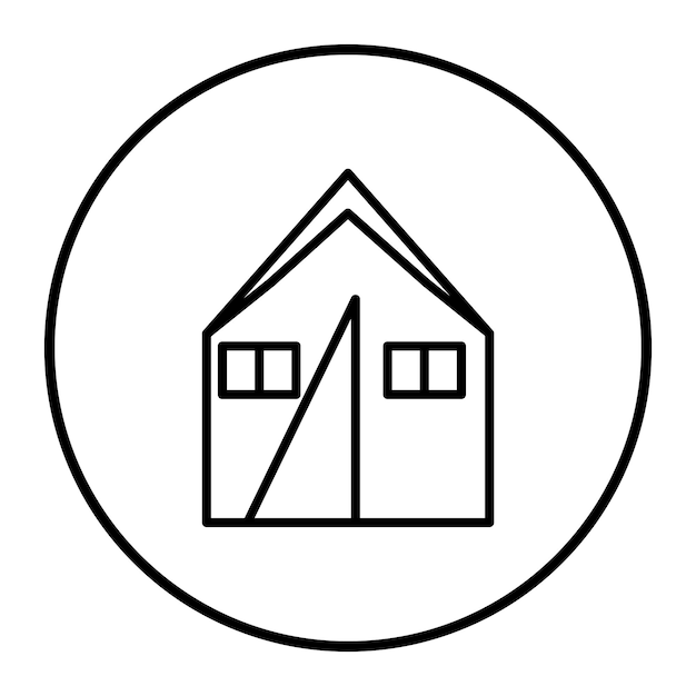 Ilustración vectorial de la tienda de campamento.