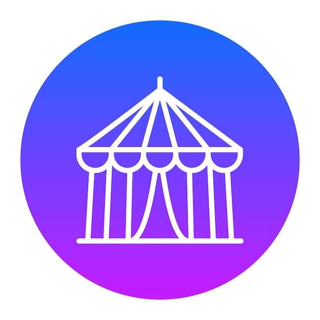 Ilustración vectorial de la tienda de circo