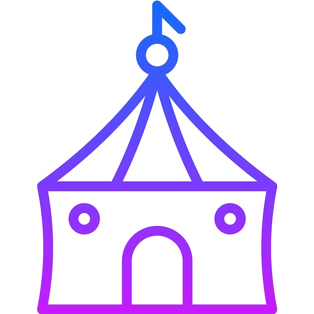 Ilustración vectorial de la tienda de circo