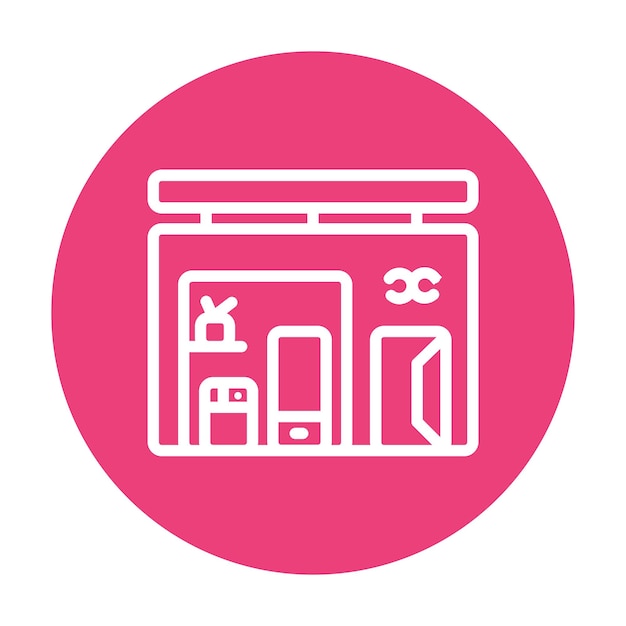 Ilustración vectorial de la tienda de electrónica