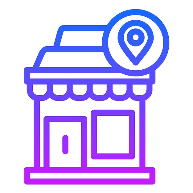 Ilustración vectorial de la tienda de entregas