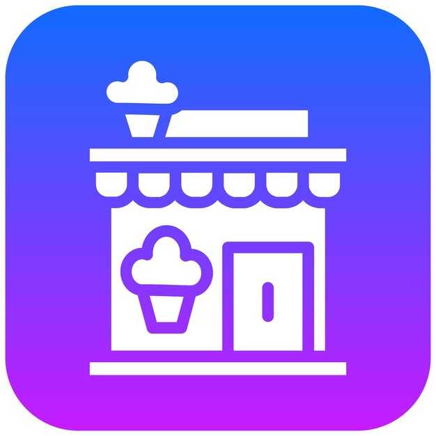 Ilustración vectorial de la tienda de helados