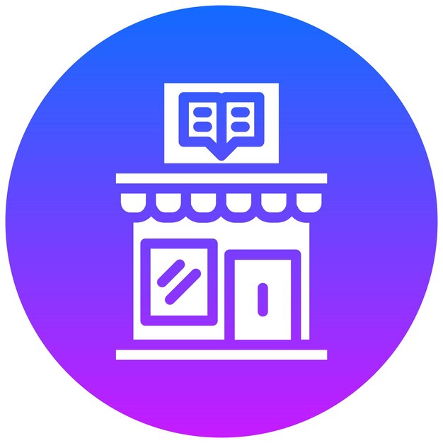 Ilustración vectorial de la tienda de libros