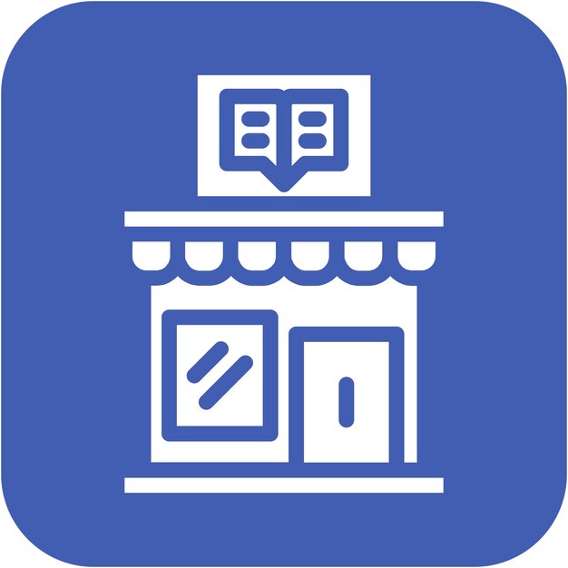 Ilustración vectorial de la tienda de libros
