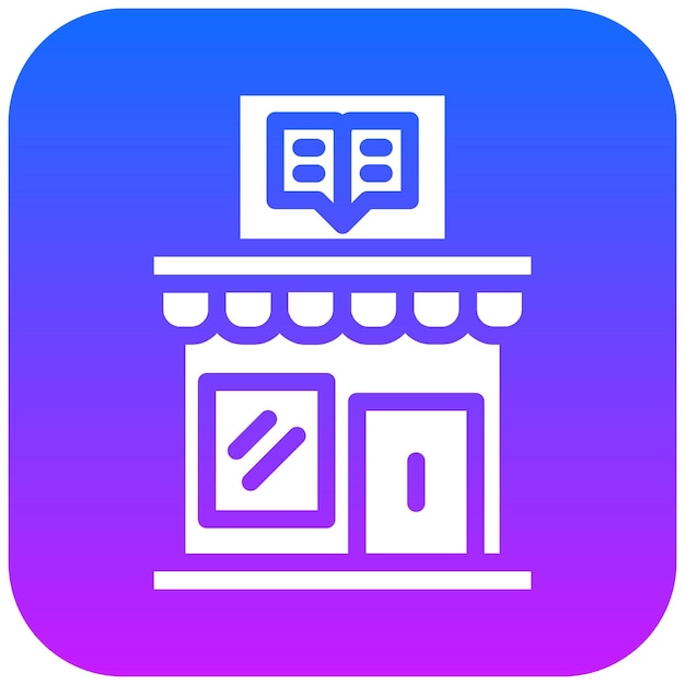Ilustración vectorial de la tienda de libros