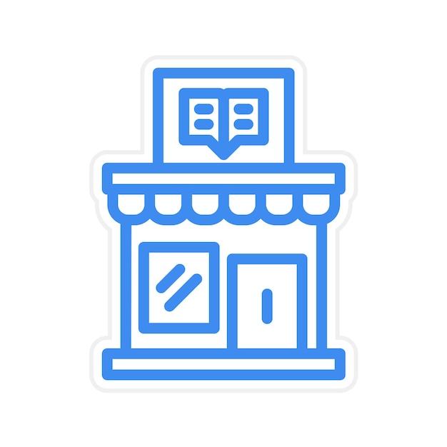 Ilustración vectorial de la tienda de libros