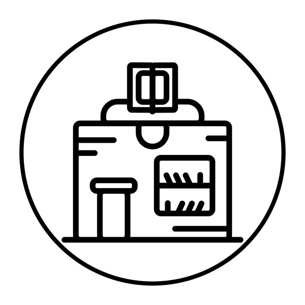 Ilustración vectorial de la tienda de libros