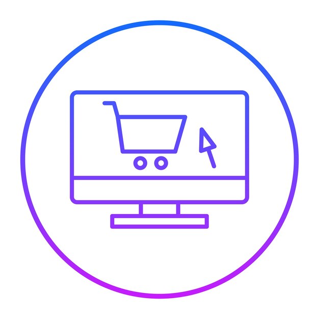Ilustración vectorial de la tienda en línea