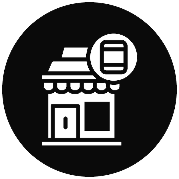 Ilustración vectorial de la tienda móvil