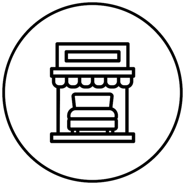 Ilustración vectorial de la tienda de muebles