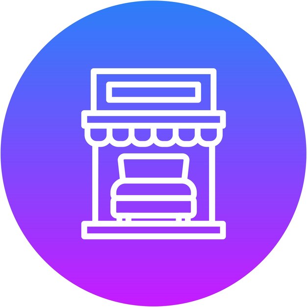 Ilustración vectorial de la tienda de muebles